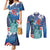 United States 4th Of July Couples Matching Mermaid Dress and Long Sleeve Button Shirt USA Statue of Liberty Proud