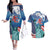 United States 4th Of July Couples Matching Off The Shoulder Long Sleeve Dress and Hawaiian Shirt USA Statue of Liberty Proud - Wonder Print Shop