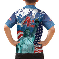 United States 4th Of July Family Matching Long Sleeve Bodycon Dress and Hawaiian Shirt USA Statue of Liberty Proud - Wonder Print Shop