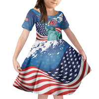 United States 4th Of July Family Matching Long Sleeve Bodycon Dress and Hawaiian Shirt USA Statue of Liberty Proud - Wonder Print Shop