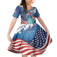 United States 4th Of July Family Matching Mermaid Dress and Hawaiian Shirt USA Statue of Liberty Proud - Wonder Print Shop
