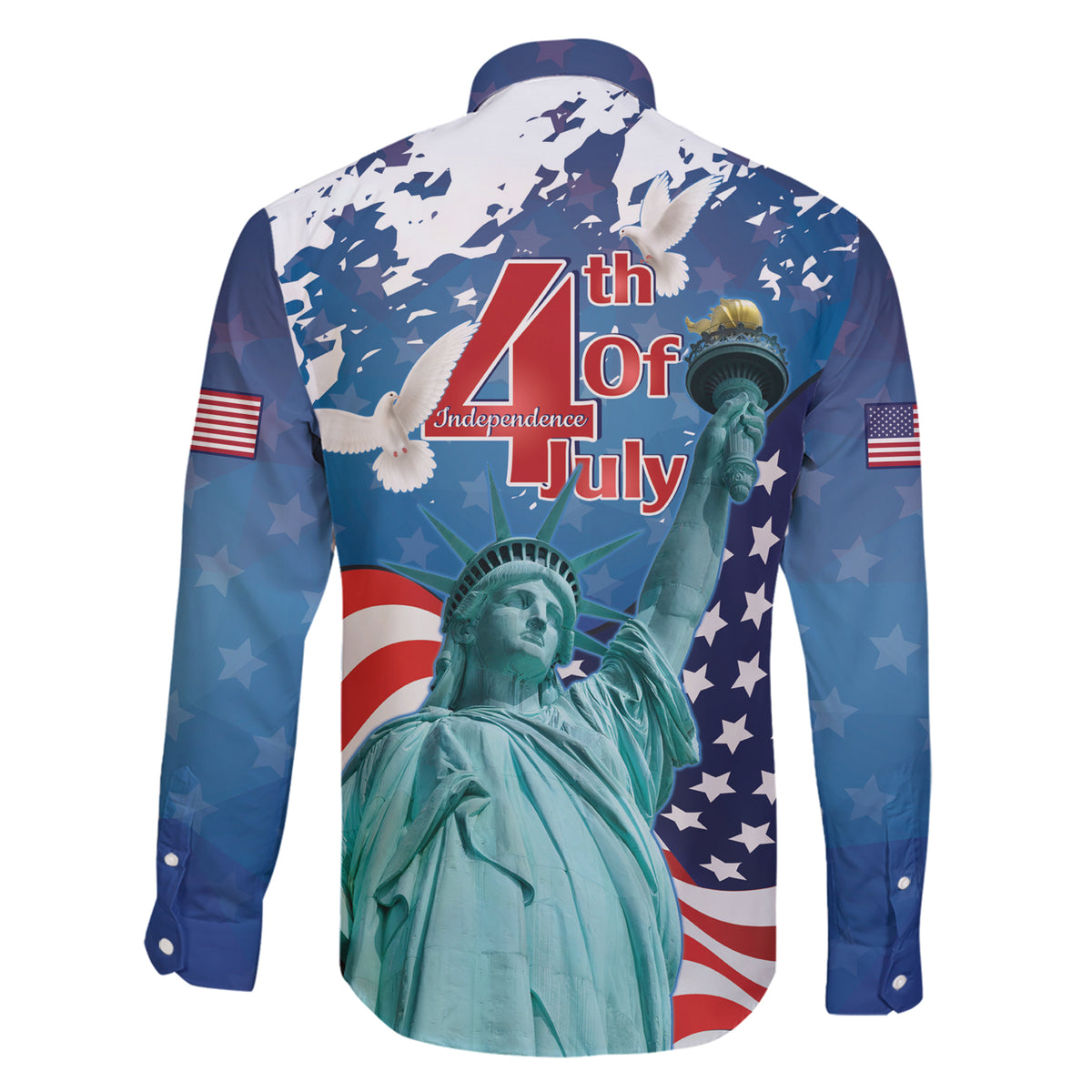 United States 4th Of July Family Matching Short Sleeve Bodycon Dress and Hawaiian Shirt USA Statue of Liberty Proud - Wonder Print Shop