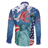 United States 4th Of July Family Matching Short Sleeve Bodycon Dress and Hawaiian Shirt USA Statue of Liberty Proud - Wonder Print Shop
