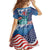 United States 4th Of July Family Matching Summer Maxi Dress and Hawaiian Shirt USA Statue of Liberty Proud - Wonder Print Shop