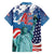 United States 4th Of July Family Matching Summer Maxi Dress and Hawaiian Shirt USA Statue of Liberty Proud - Wonder Print Shop
