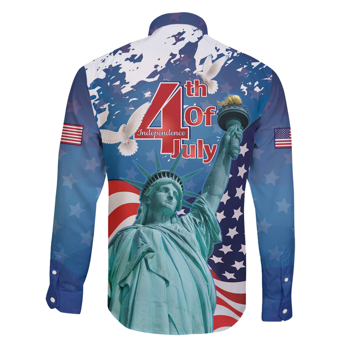 United States 4th Of July Family Matching Summer Maxi Dress and Hawaiian Shirt USA Statue of Liberty Proud - Wonder Print Shop