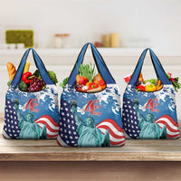 United States 4th Of July Grocery Bag USA Statue of Liberty Proud