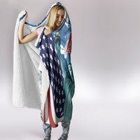 United States 4th Of July Hooded Blanket USA Statue of Liberty Proud