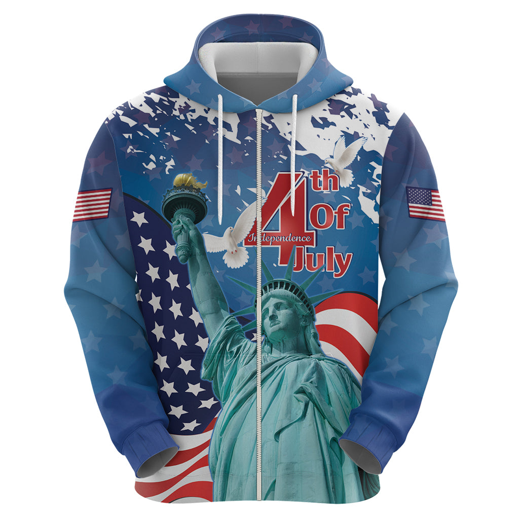United States 4th Of July Hoodie USA Statue of Liberty Proud - Wonder Print Shop