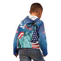 United States 4th Of July Kid Hoodie USA Statue of Liberty Proud - Wonder Print Shop