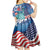 United States 4th Of July Kid Short Sleeve Dress USA Statue of Liberty Proud - Wonder Print Shop