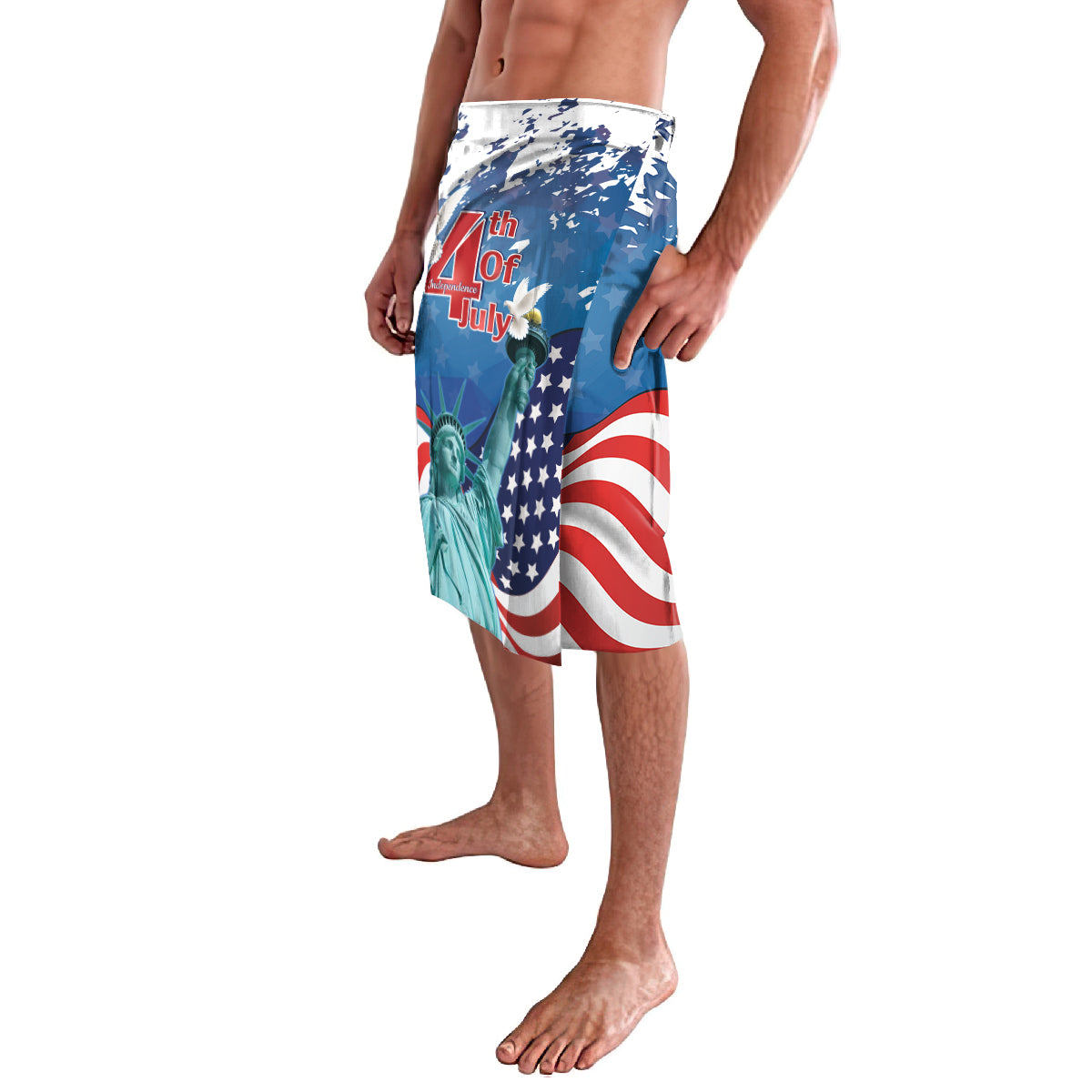 United States 4th Of July Lavalava USA Statue of Liberty Proud - Wonder Print Shop