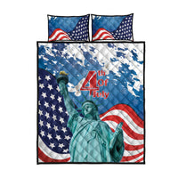 United States 4th Of July Quilt Bed Set USA Statue of Liberty Proud - Wonder Print Shop