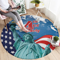 United States 4th Of July Round Carpet USA Statue of Liberty Proud