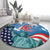 United States 4th Of July Round Carpet USA Statue of Liberty Proud