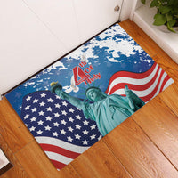 United States 4th Of July Rubber Doormat USA Statue of Liberty Proud - Wonder Print Shop