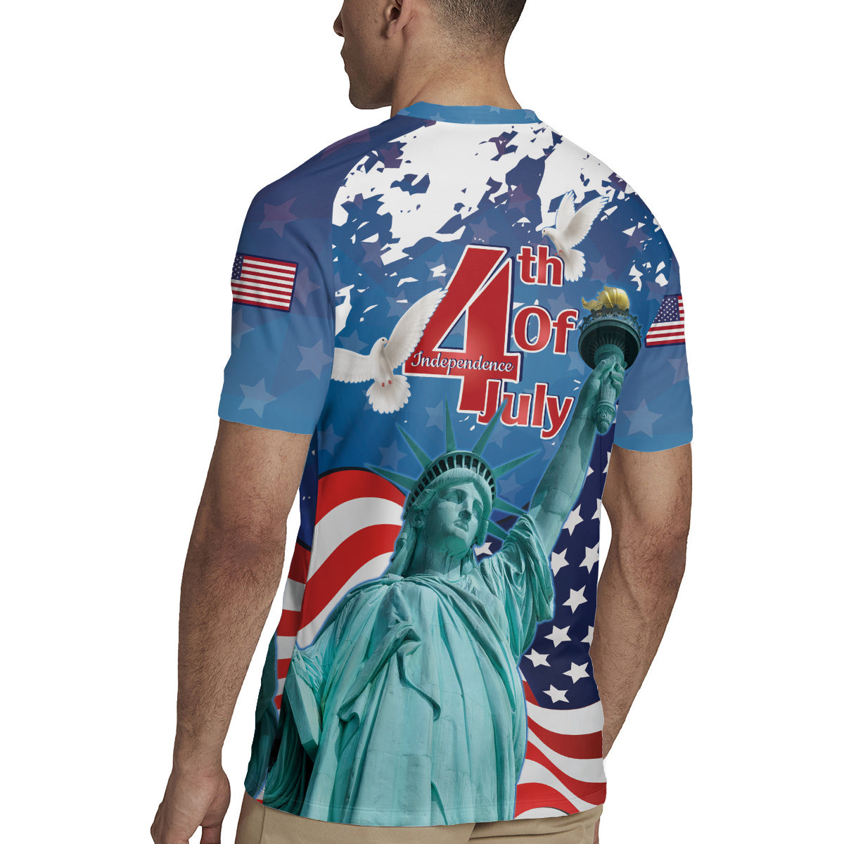United States 4th Of July Rugby Jersey USA Statue of Liberty Proud - Wonder Print Shop