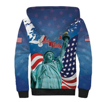 United States 4th Of July Sherpa Hoodie USA Statue of Liberty Proud - Wonder Print Shop