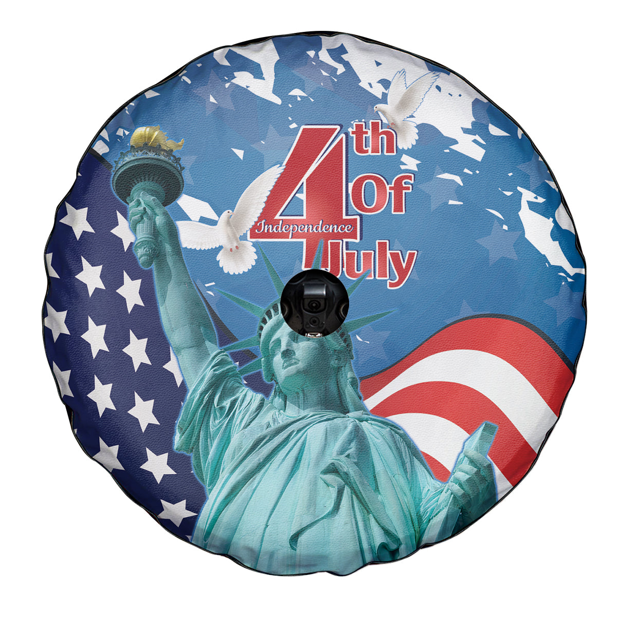 United States 4th Of July Spare Tire Cover USA Statue of Liberty Proud - Wonder Print Shop