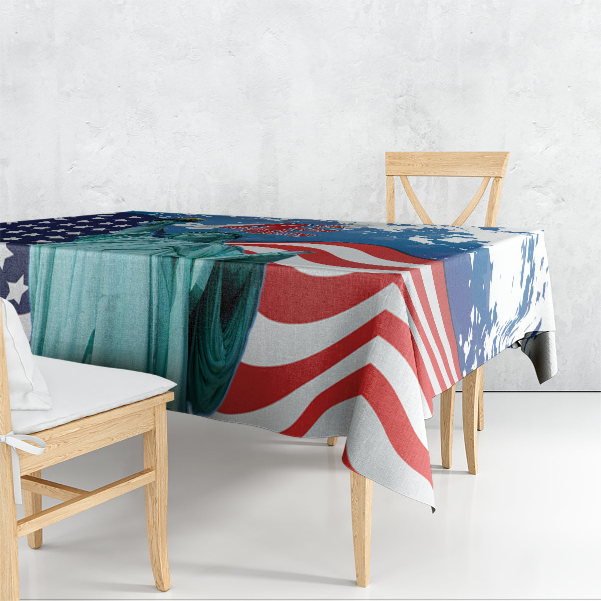 United States 4th Of July Tablecloth USA Statue of Liberty Proud - Wonder Print Shop