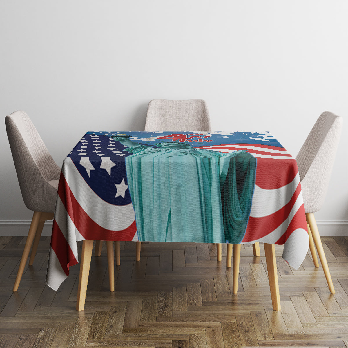 United States 4th Of July Tablecloth USA Statue of Liberty Proud - Wonder Print Shop