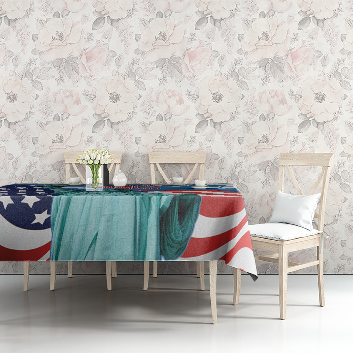 United States 4th Of July Tablecloth USA Statue of Liberty Proud - Wonder Print Shop