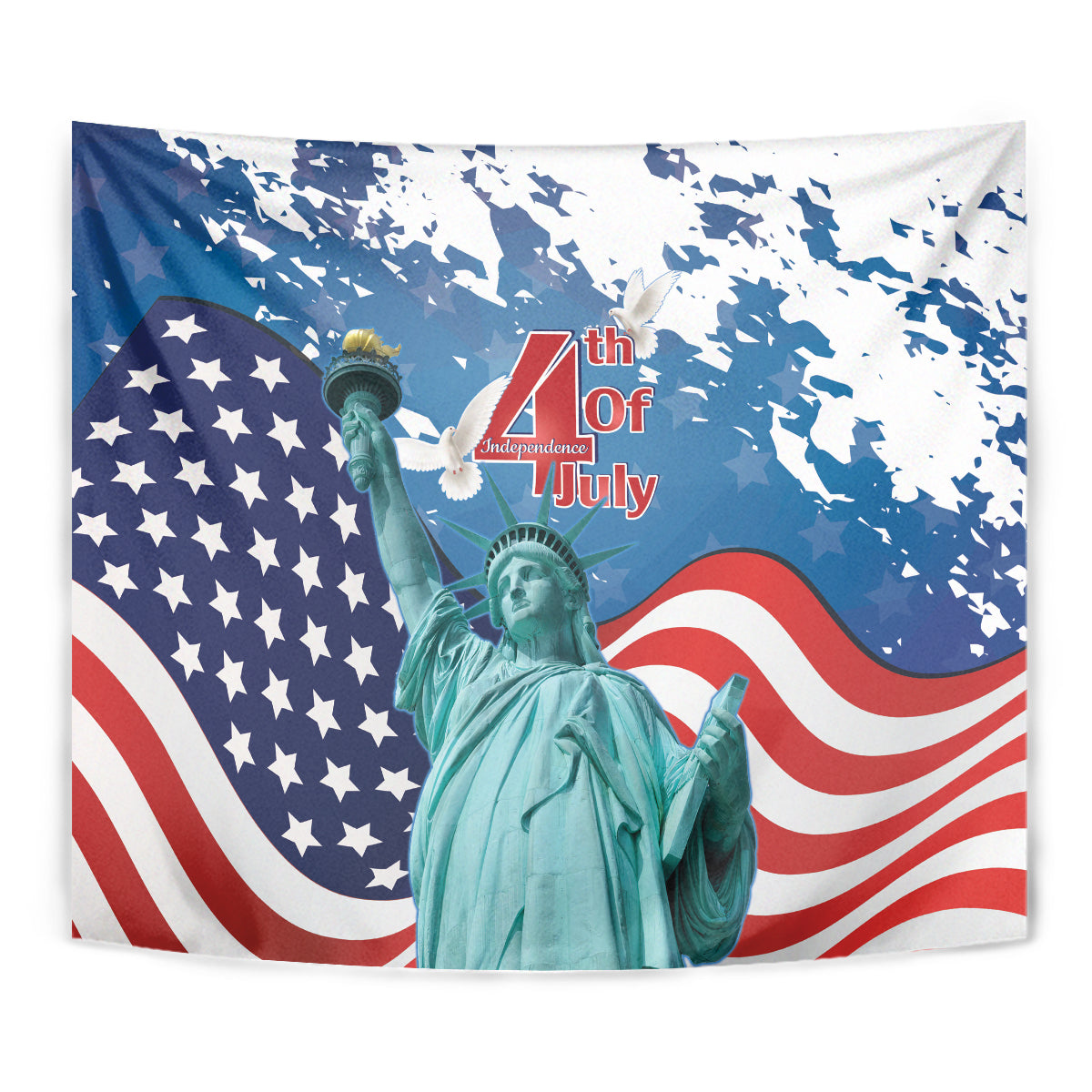 United States 4th Of July Tapestry USA Statue of Liberty Proud - Wonder Print Shop