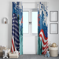 United States 4th Of July Window Curtain USA Statue of Liberty Proud - Wonder Print Shop
