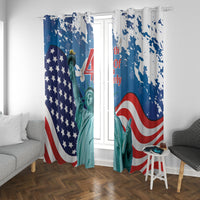 United States 4th Of July Window Curtain USA Statue of Liberty Proud - Wonder Print Shop