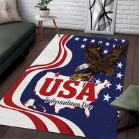 United States Independence Day Area Rug USA Bald Eagle Happy 4th Of July - Wonder Print Shop