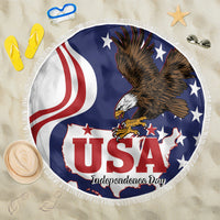 United States Independence Day Beach Blanket USA Bald Eagle Happy 4th Of July - Wonder Print Shop