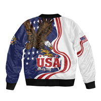 United States Independence Day Bomber Jacket USA Bald Eagle Happy 4th Of July - Wonder Print Shop