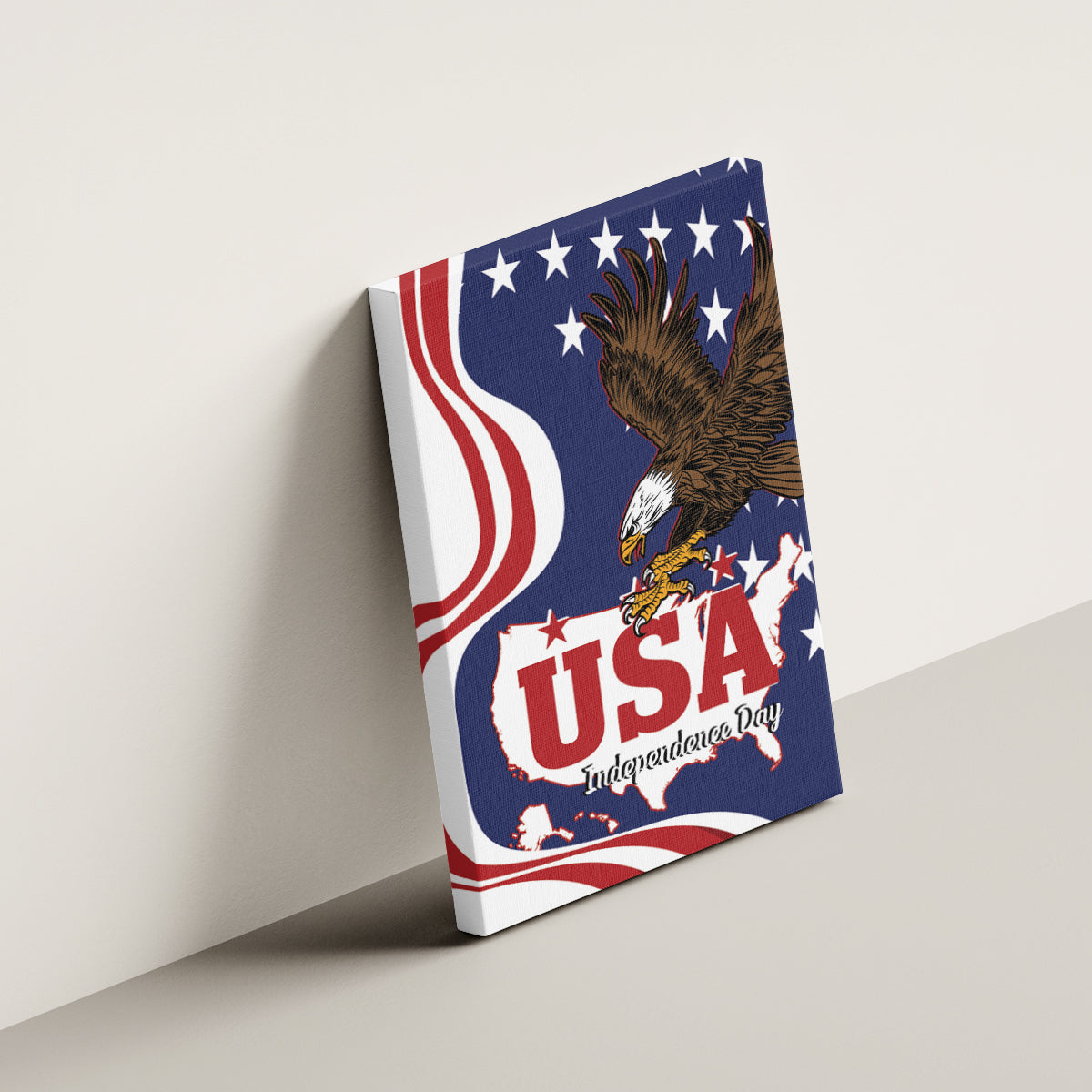 United States Independence Day Canvas Wall Art USA Bald Eagle Happy 4th Of July - Wonder Print Shop