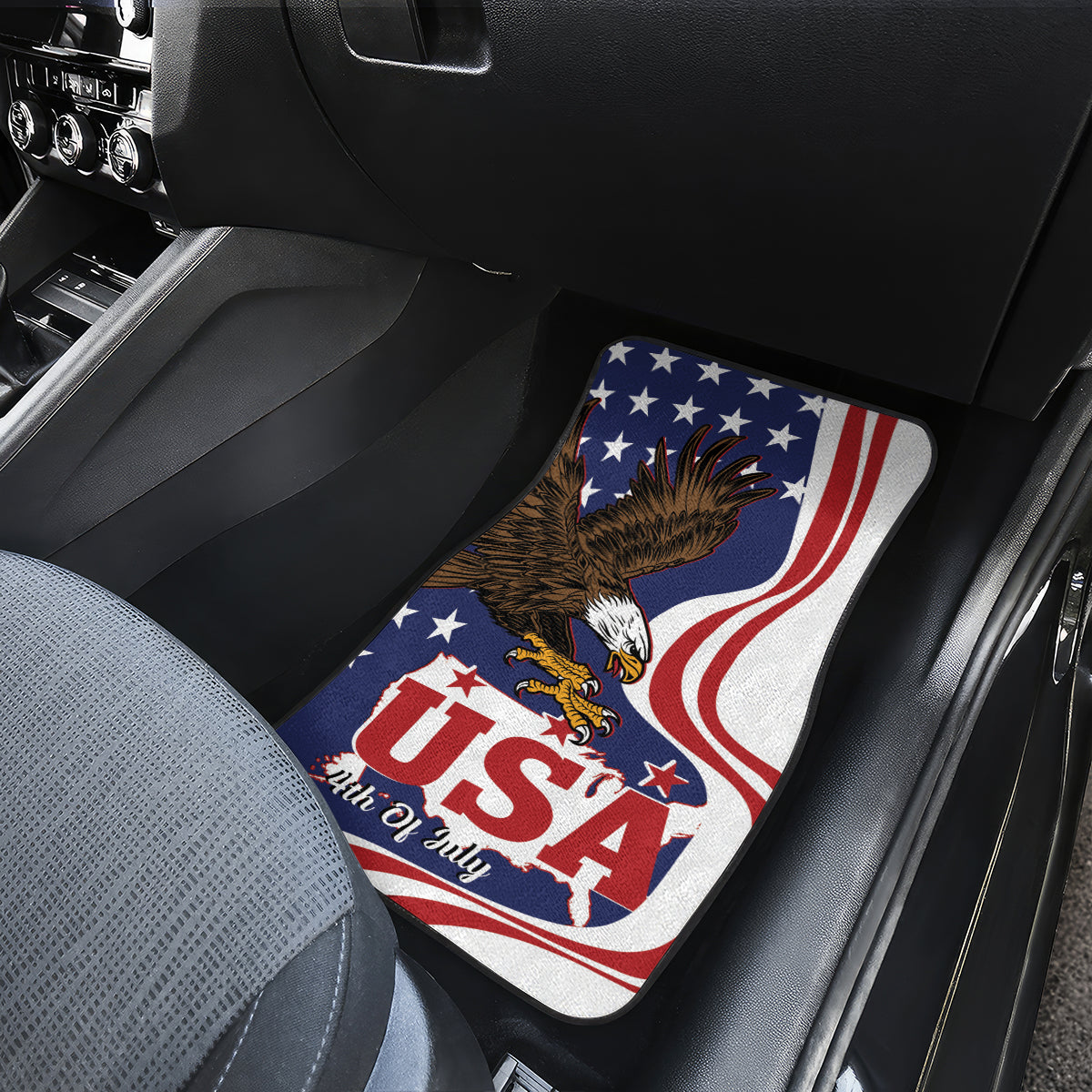 United States Independence Day Car Mats USA Bald Eagle Happy 4th Of July - Wonder Print Shop