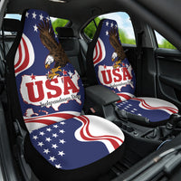 United States Independence Day Car Seat Cover USA Bald Eagle Happy 4th Of July - Wonder Print Shop