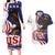 United States Independence Day Couples Matching Long Sleeve Bodycon Dress and Hawaiian Shirt USA Bald Eagle Happy 4th Of July - Wonder Print Shop