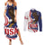 United States Independence Day Couples Matching Summer Maxi Dress and Long Sleeve Button Shirt USA Bald Eagle Happy 4th Of July - Wonder Print Shop