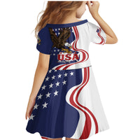 United States Independence Day Family Matching Mermaid Dress and Hawaiian Shirt USA Bald Eagle Happy 4th Of July - Wonder Print Shop