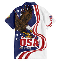United States Independence Day Family Matching Puletasi and Hawaiian Shirt USA Bald Eagle Happy 4th Of July - Wonder Print Shop