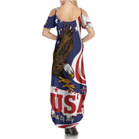 United States Independence Day Family Matching Summer Maxi Dress and Hawaiian Shirt USA Bald Eagle Happy 4th Of July - Wonder Print Shop