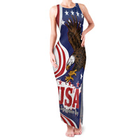 United States Independence Day Family Matching Tank Maxi Dress and Hawaiian Shirt USA Bald Eagle Happy 4th Of July - Wonder Print Shop