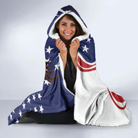 United States Independence Day Hooded Blanket USA Bald Eagle Happy 4th Of July