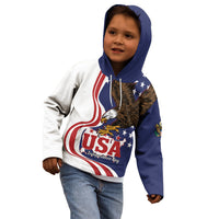 United States Independence Day Kid Hoodie USA Bald Eagle Happy 4th Of July - Wonder Print Shop