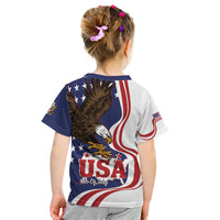 United States Independence Day Kid T Shirt USA Bald Eagle Happy 4th Of July - Wonder Print Shop