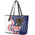 United States Independence Day Leather Tote Bag USA Bald Eagle Happy 4th Of July - Wonder Print Shop