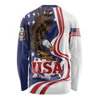 United States Independence Day Long Sleeve Shirt USA Bald Eagle Happy 4th Of July - Wonder Print Shop