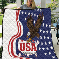 United States Independence Day Quilt USA Bald Eagle Happy 4th Of July - Wonder Print Shop