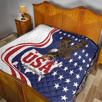 United States Independence Day Quilt USA Bald Eagle Happy 4th Of July - Wonder Print Shop