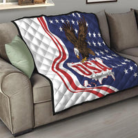 United States Independence Day Quilt USA Bald Eagle Happy 4th Of July - Wonder Print Shop