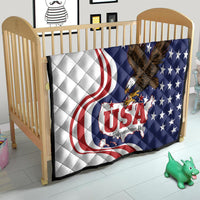 United States Independence Day Quilt USA Bald Eagle Happy 4th Of July - Wonder Print Shop